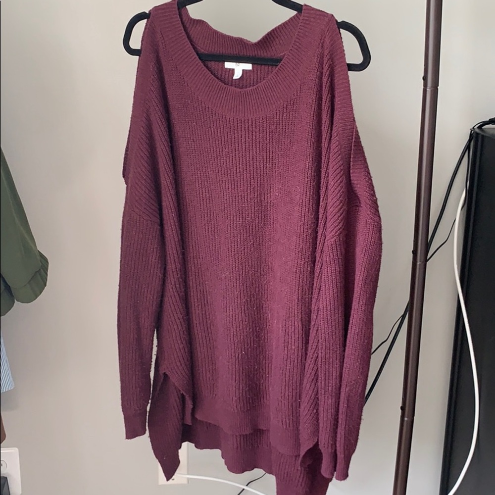 BP Cold Shoulder Sweater